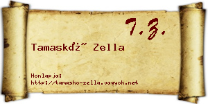 Tamaskó Zella névjegykártya